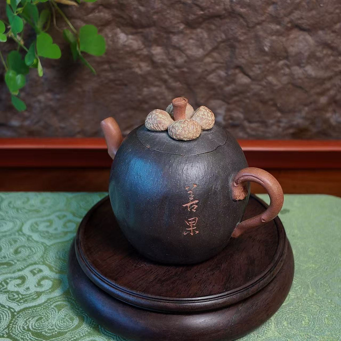Handmade Zisha Teapot | "Shan Guo" (Good Karma Fruit) | Two-Tone Mangosteen Zen Tea Vessel-80ml
