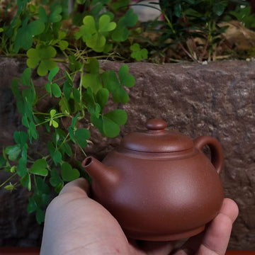 Handmade Yixing Teapot | Classic Minimalist "Guang Qi" Profile | Premium Zi Ni Purple Clay Tea Vessel-140ml
