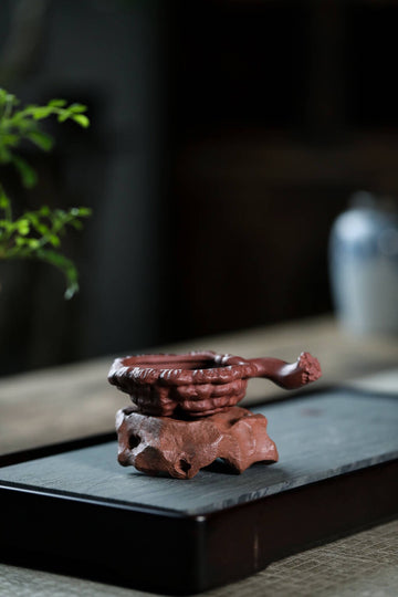 Ganoderma Revenant · Purple Clay Tea | Custom-made by an assistant craftsman Raw mineral purple clay; an artificial replica of a whole Ganoderma lucum plant.