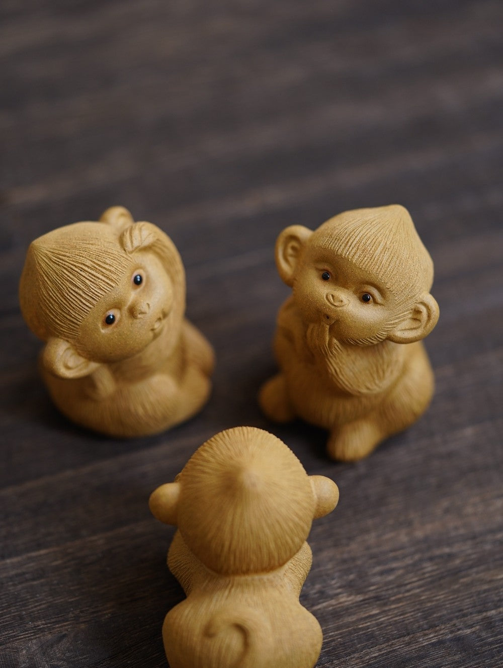 🐒 Cartoon Monkey Red Clay Tea Pet Set Handcrafted high-quality ore pieces from the original mine material